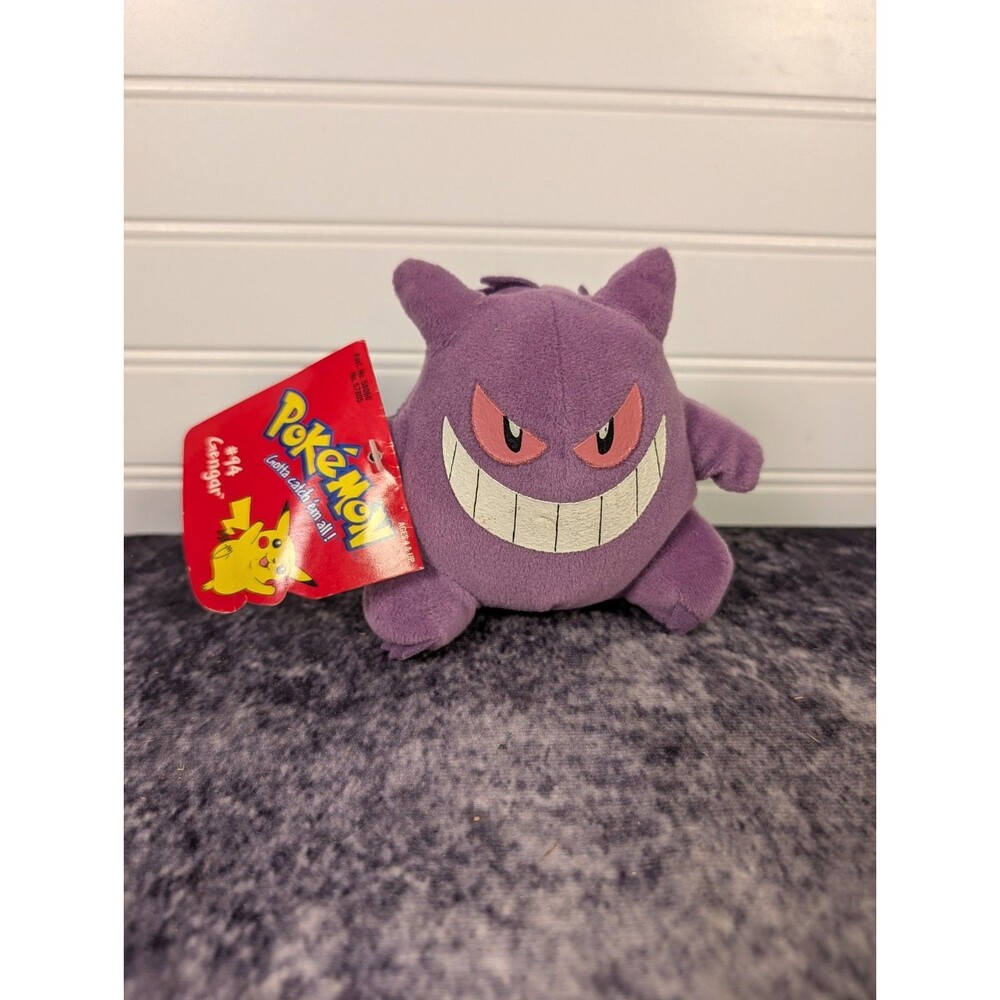 Vintage Pokémon Gengar #94 Soft Beanie Plush With Tag 1998 Nintendo